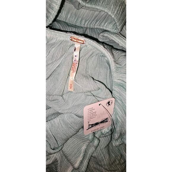 New Free People If Only Maxi Skirt Set $168 SMALL Harbor Green Boho Chic - Picture 7 of 7